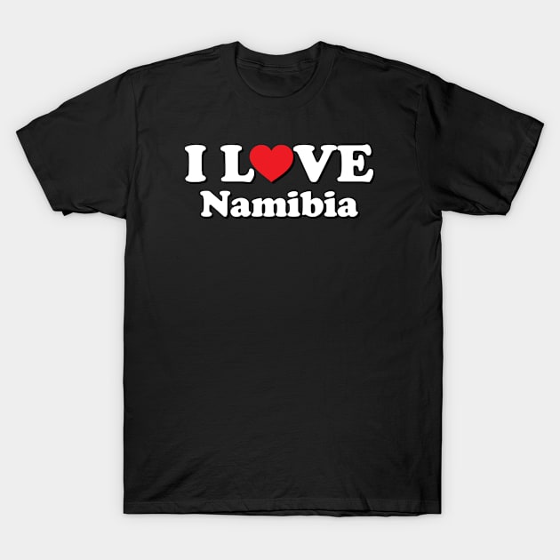 I Love Namibia T-Shirt by Ericokore